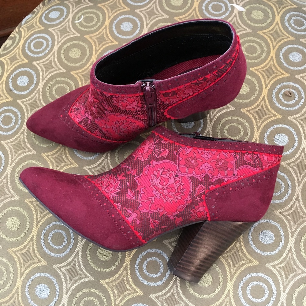 Ruby Shoo Brocade Ankle Boots